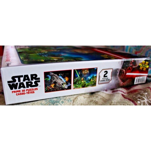 STAR WARS Puzzle 500 pc Millennium Falcon Darth Vader Emperor Han Solo 2 in 1 - Picture 5 of 8